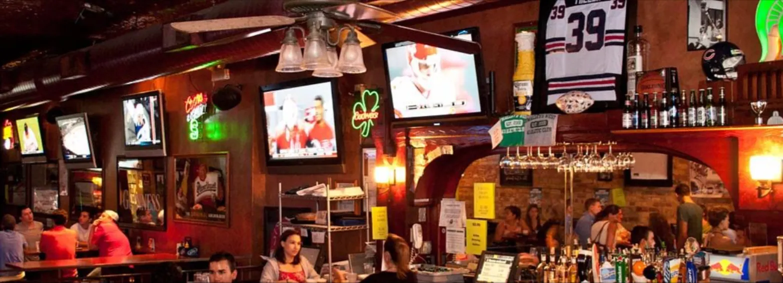 the interior of o’malley’s irish pub